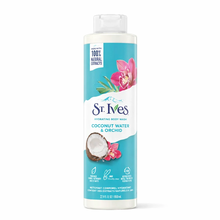 St. Ives Body Wash 650 ml (22 fl oz) - Coconut Water & Orchid